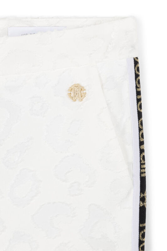 JU Leopard-Jacquard Trousers WHITE KJT200-DV002