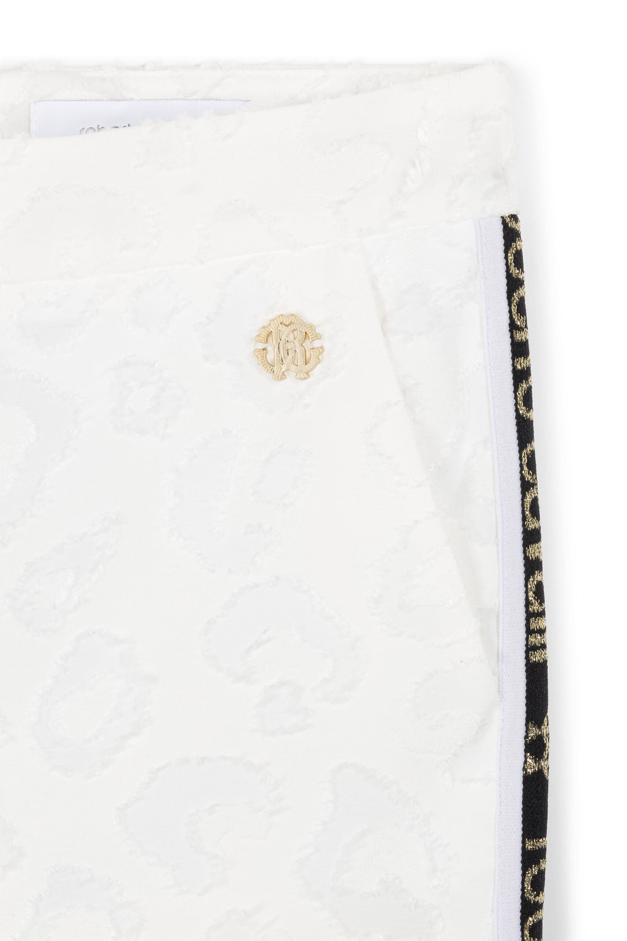 JU Leopard-Jacquard Trousers WHITE KJT200-DV002