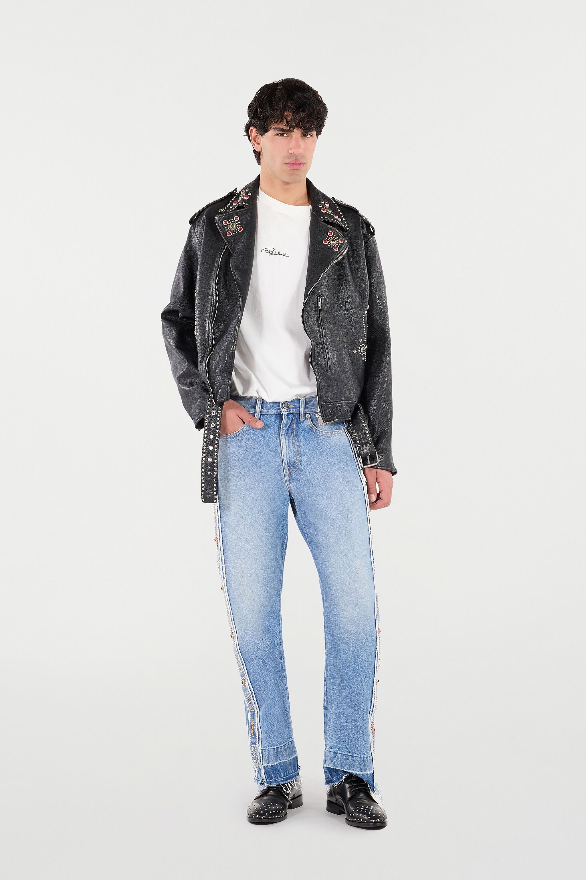 RC Jeans with Stud and Stone Motif Bleu clair VRJ208-VT001