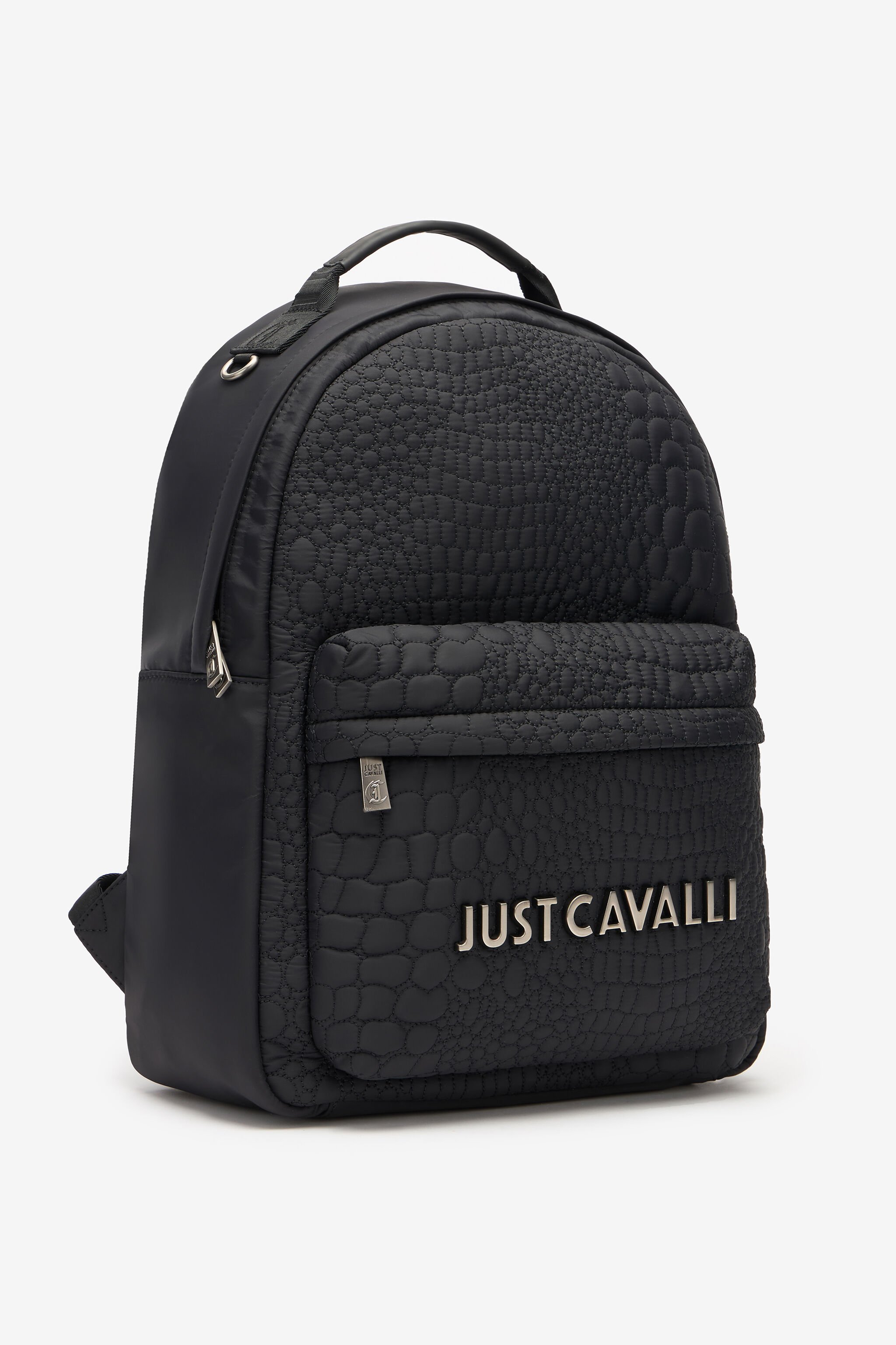 JC Backpack With Crocodile-Effect Design Black UFB002-UF306