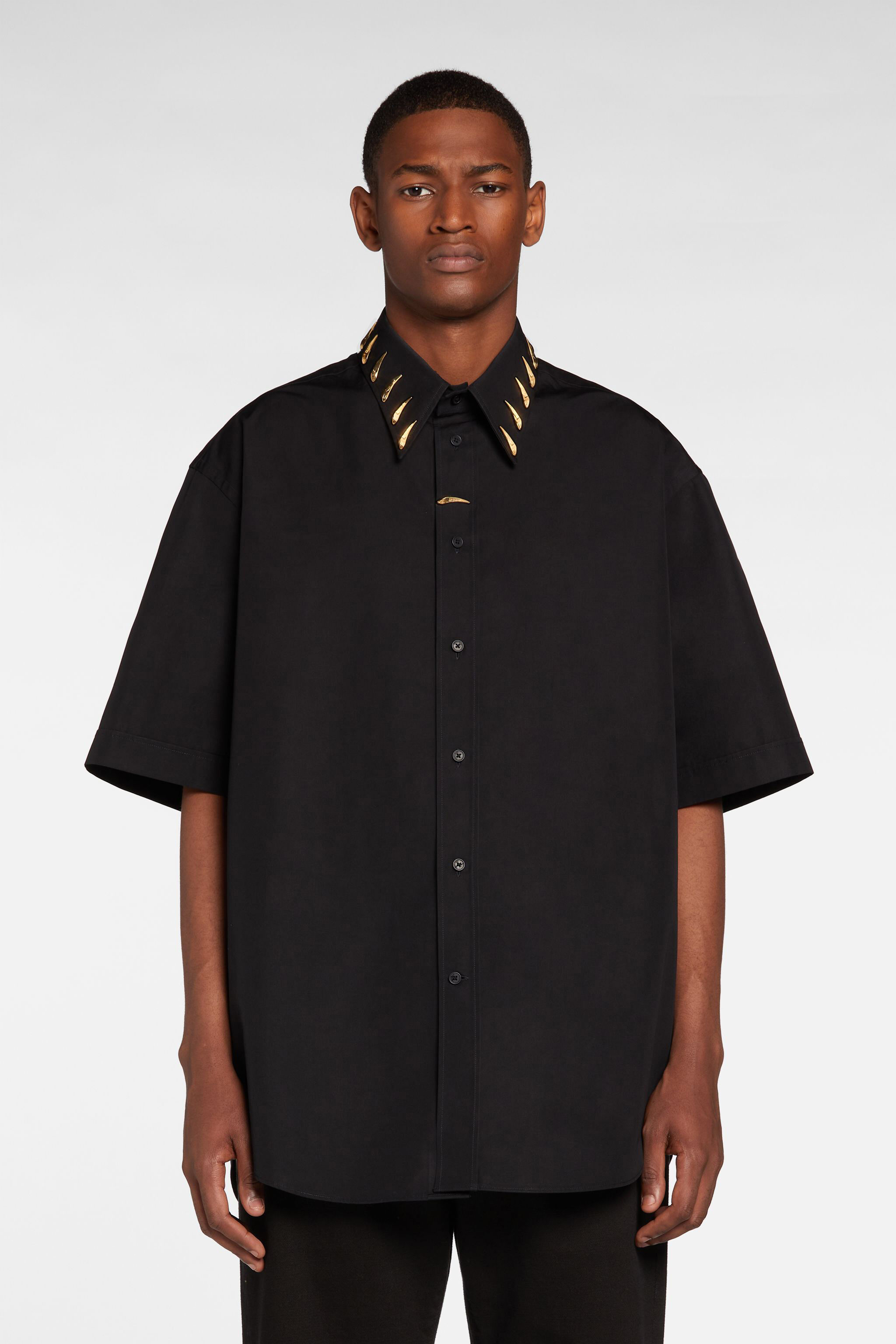 RC Tooth-plaque short-sleeve shirt BLACK NNT752-CH084