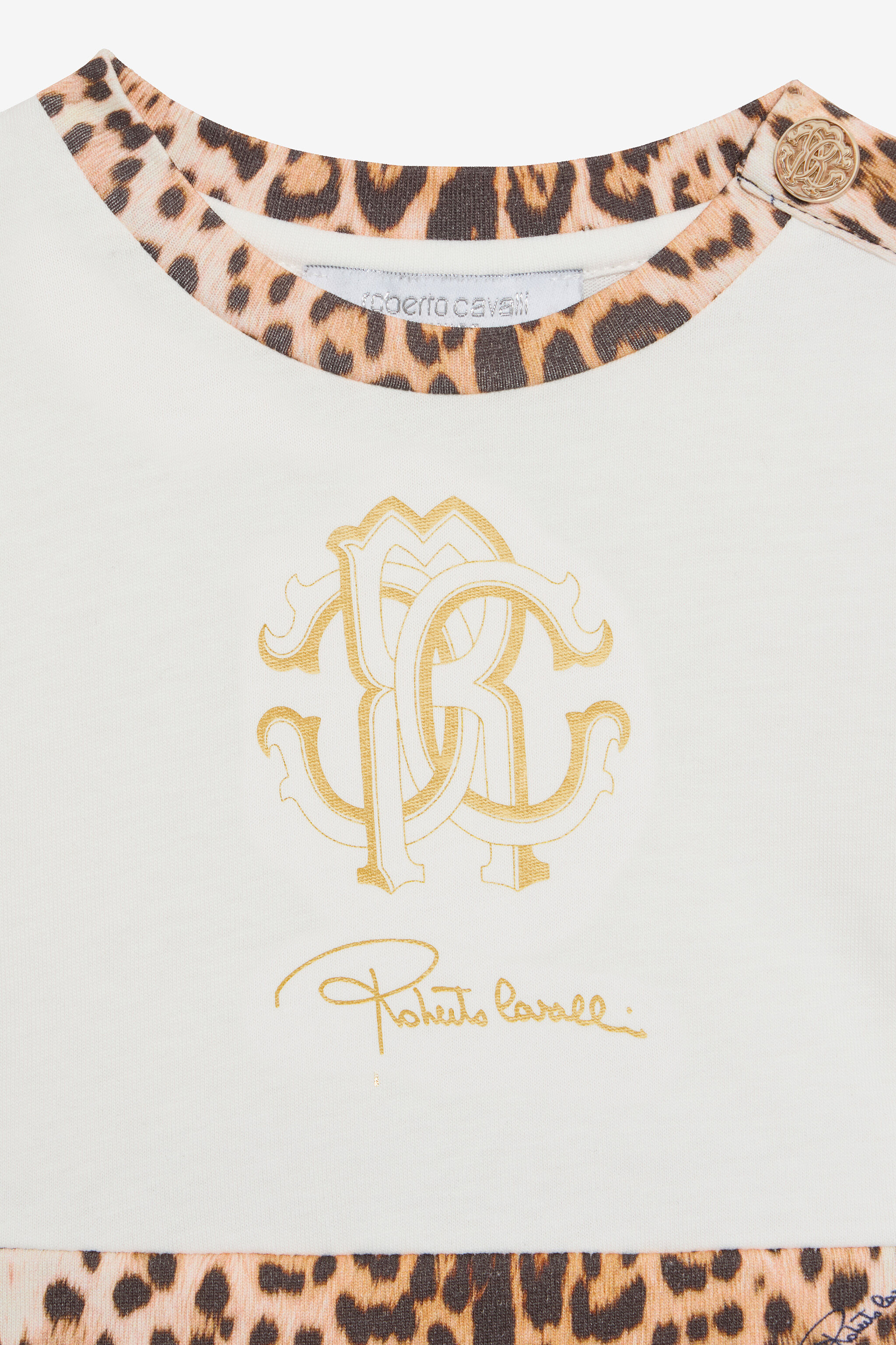 JU Milk White Dress with Jaguar Skin Print MILKY WHITE/NATURAL VJT104-JD001