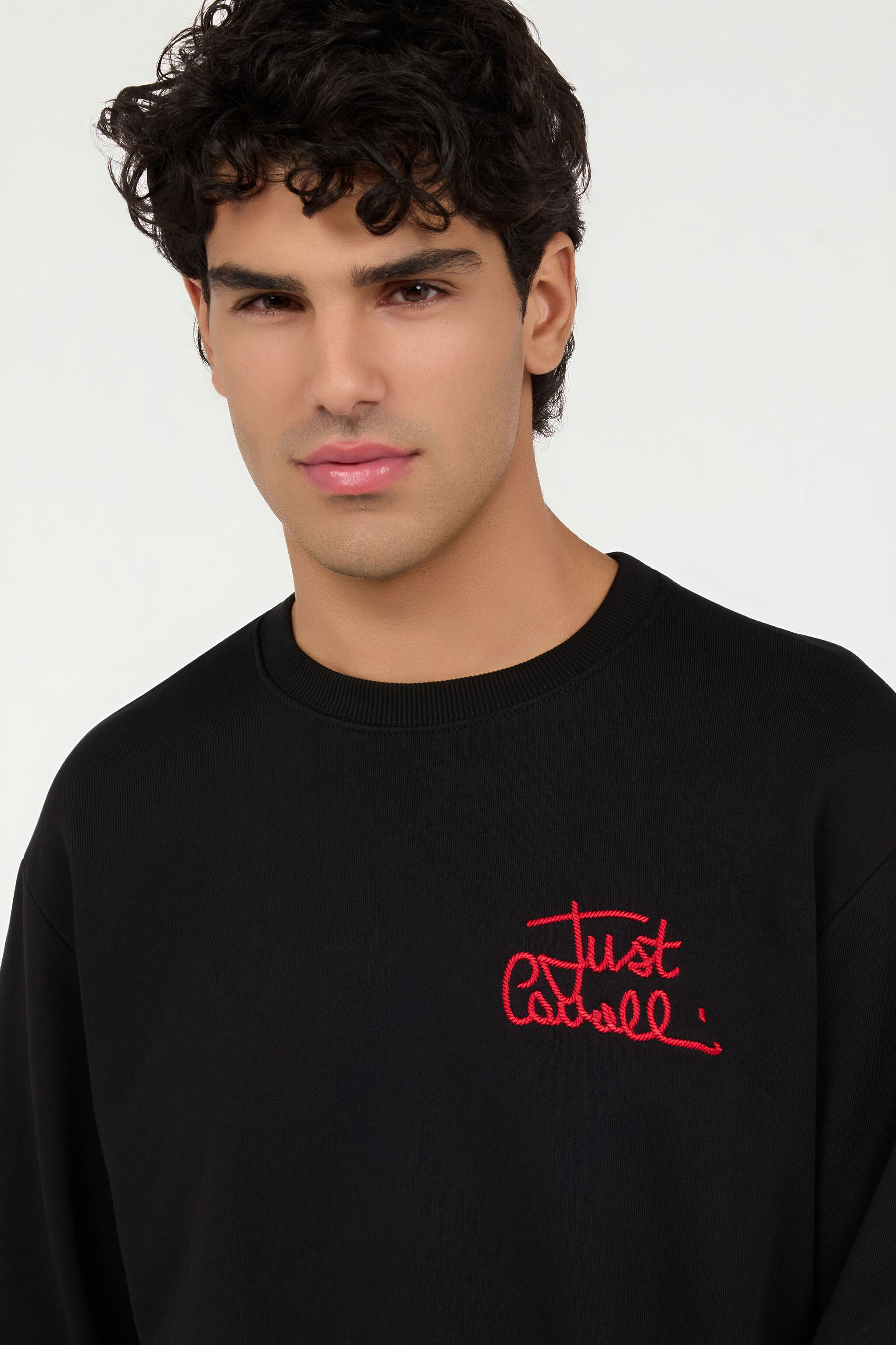 JC Sweatshirt mit gesticktem Logo BLACK VFT097-VF141