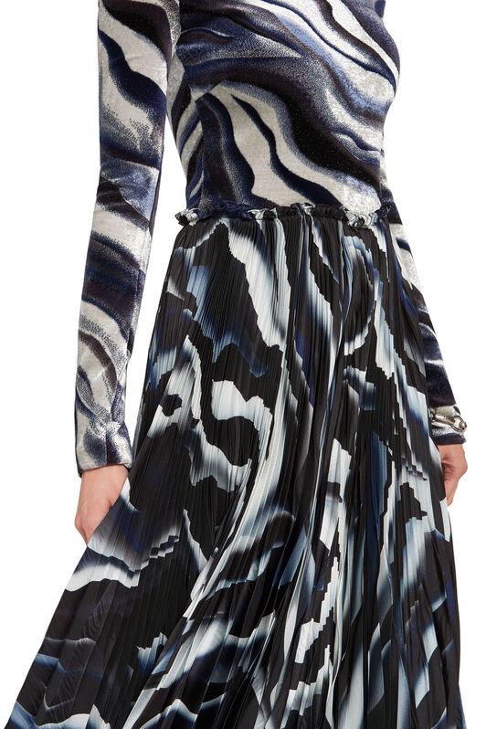 RC Robe plissée à motif Sistine Chapel BLACK/BLUE JWT102-FY059