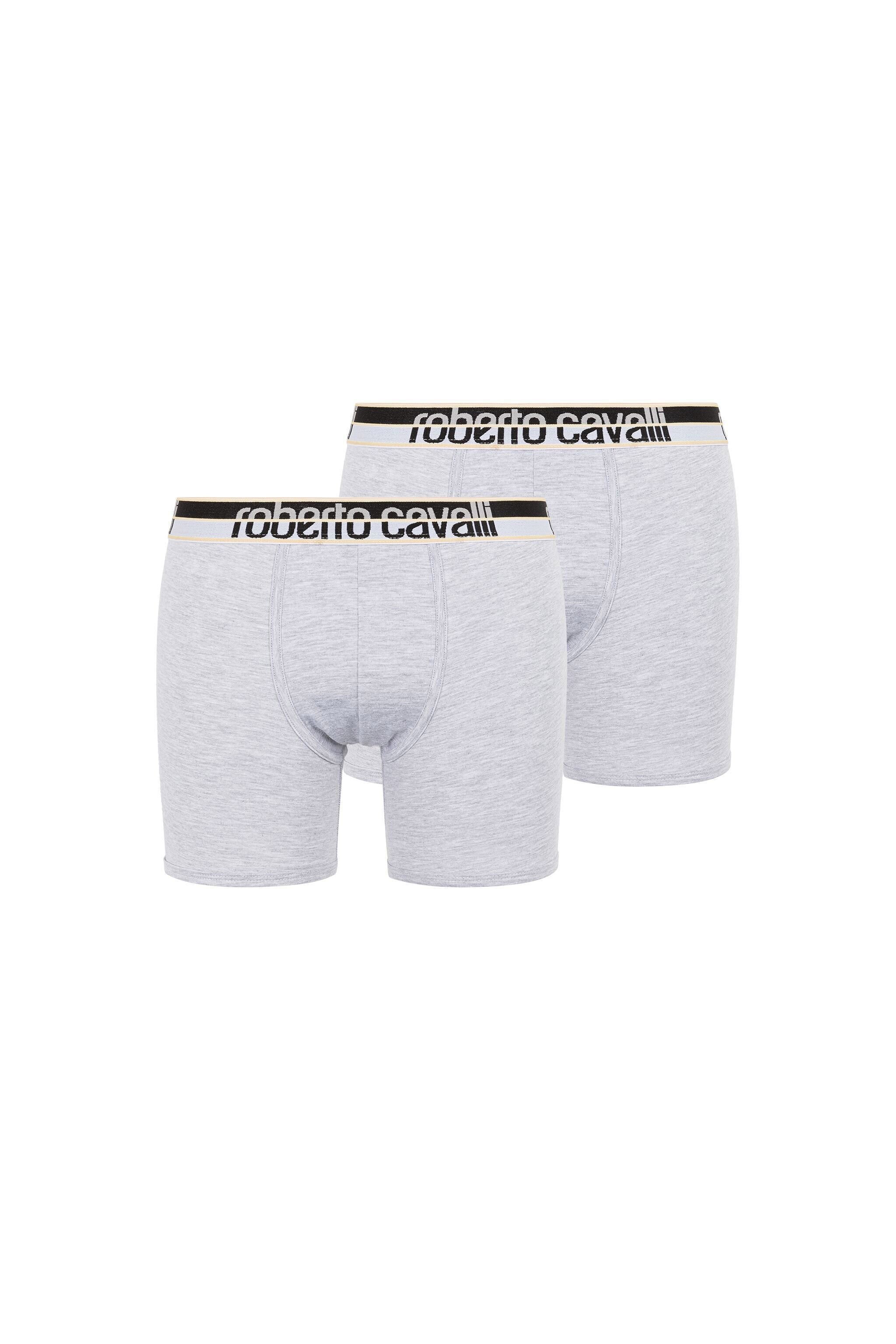 Logo Boxer Briefs in Grigio da Uomo Roberto Cavalli