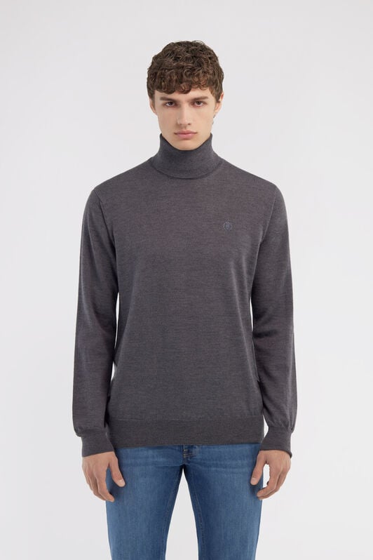 RC Turtleneck sweater with RC Dark gray NOM01C-MQ030