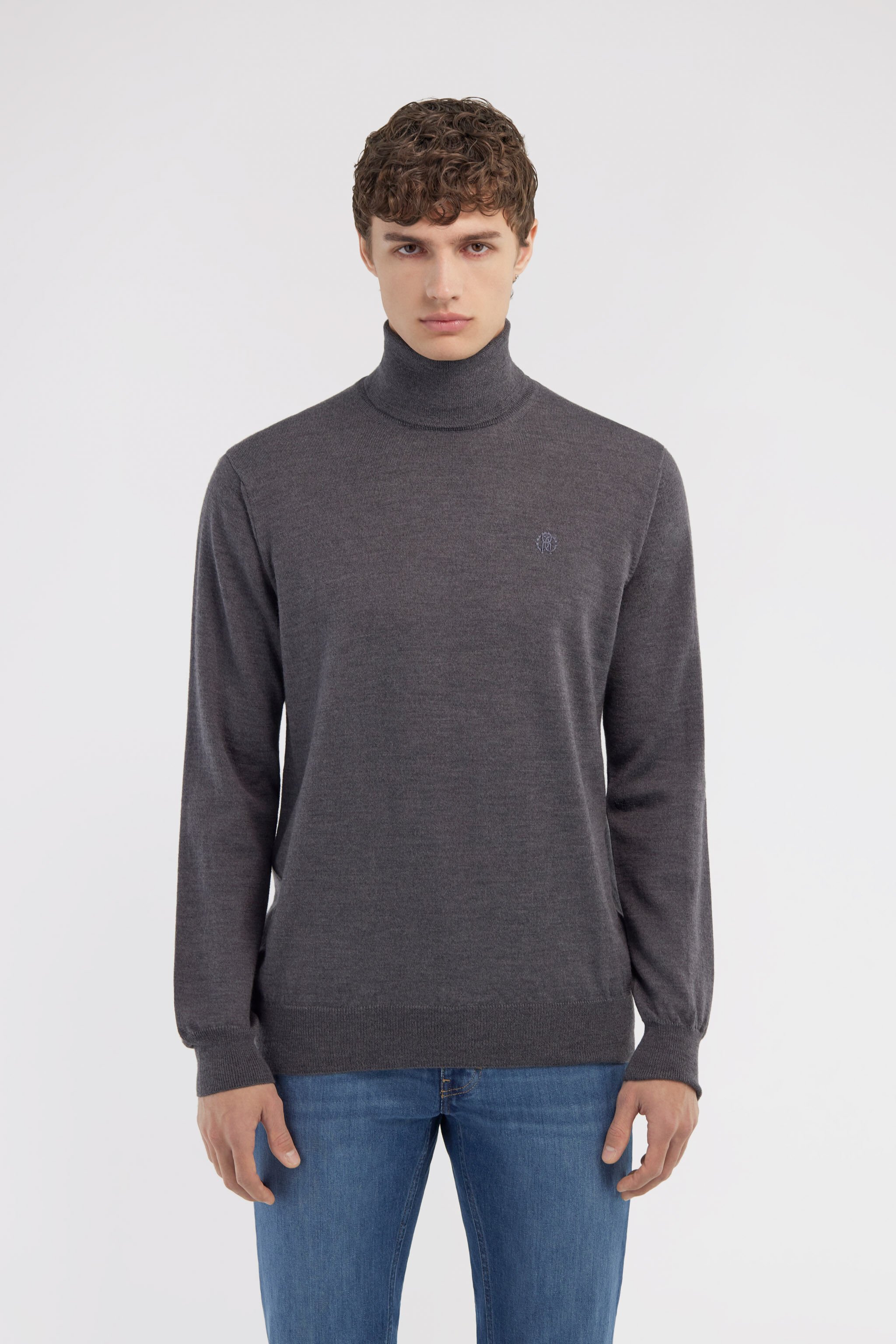 RC Turtleneck sweater with RC Dark gray NOM01C-MQ030