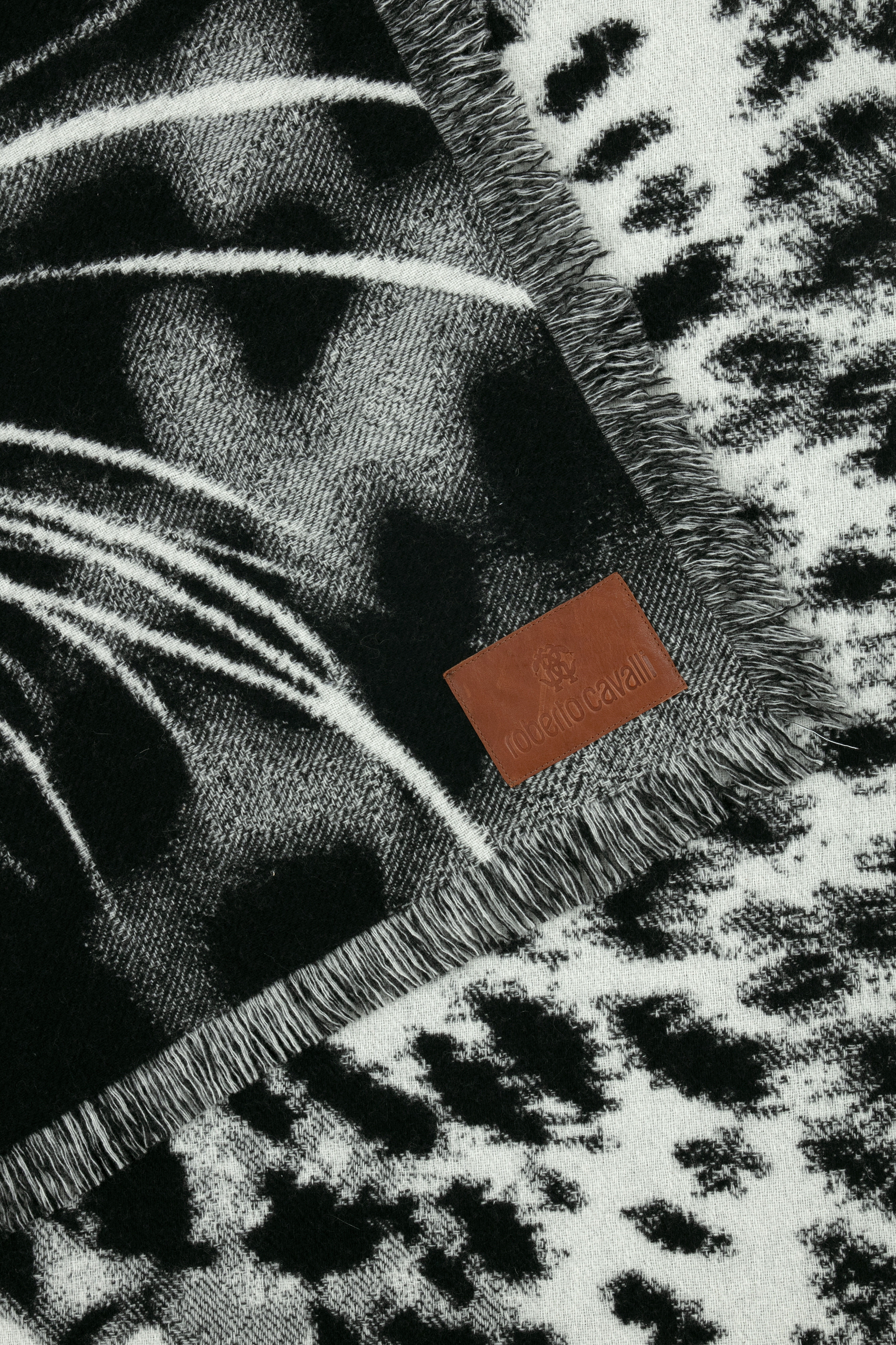 HO Jacquard-Karo mit Leopard BLACK & WHITE VALH05-IH014