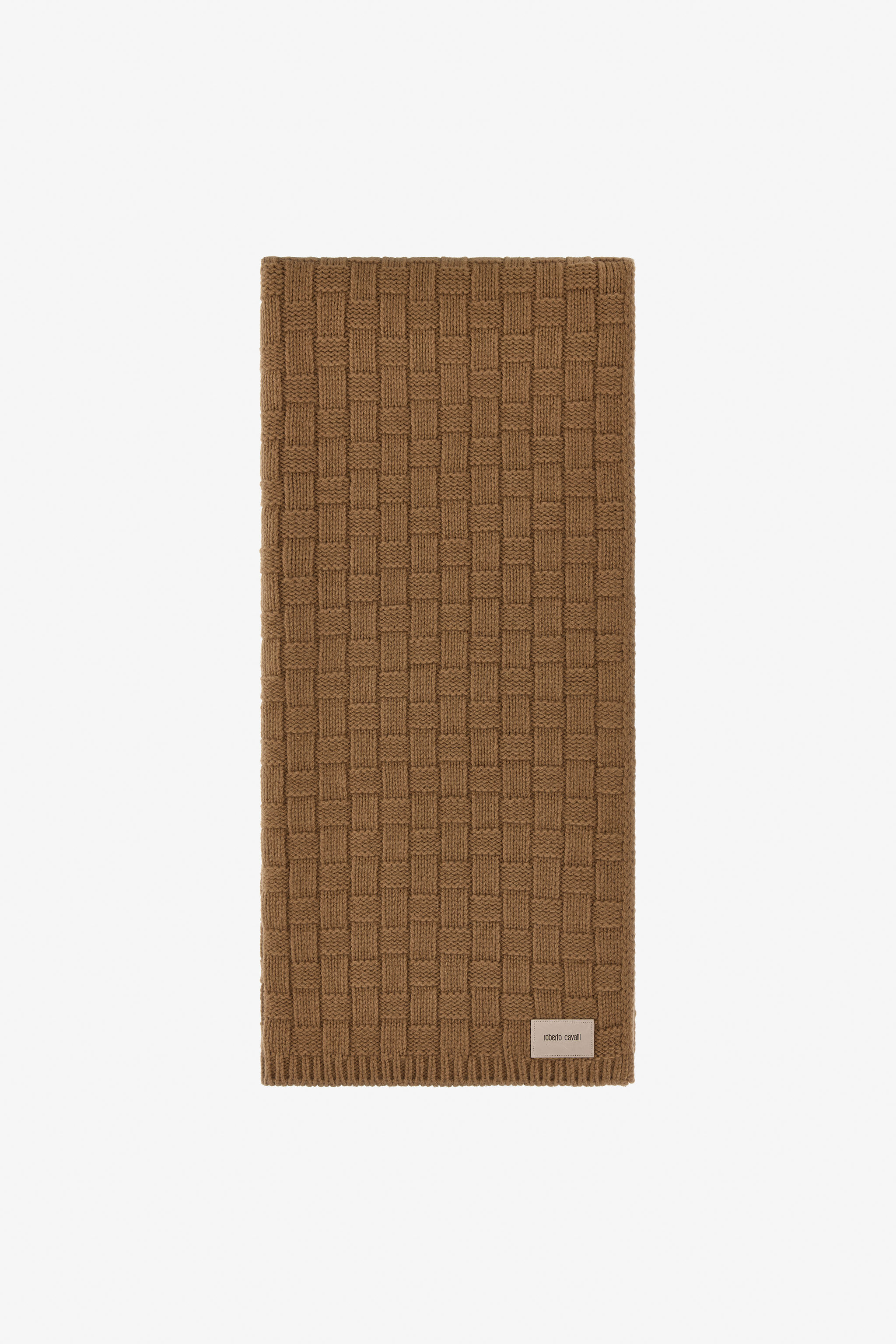 RC Sciarpa In Misto Alpaca Con Targhetta Logata Marrone chiaro TALR53-IR070