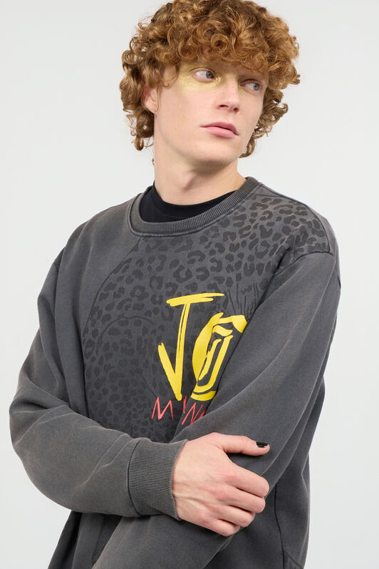 JC Sweatshirt With Jaguar And Lettering Dark gray UFT070-UF090