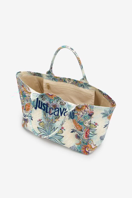 JC Tropical Garden Print Shoulder Bag JC Tropical Garden Print Shoulder Bag 217 AZZURRO + 582 AR WFB118-WF448