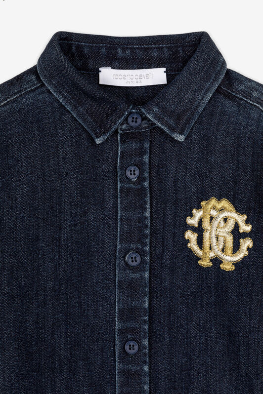 JU RC Monogram Denim Shirt Dark blue RJJ700-DS015