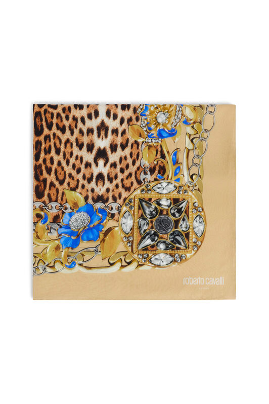 UG Stola in seta con stampa Chain Flowers UG Stola in seta con stampa Chain Flowers BROWN MYZ04Q-1BB51