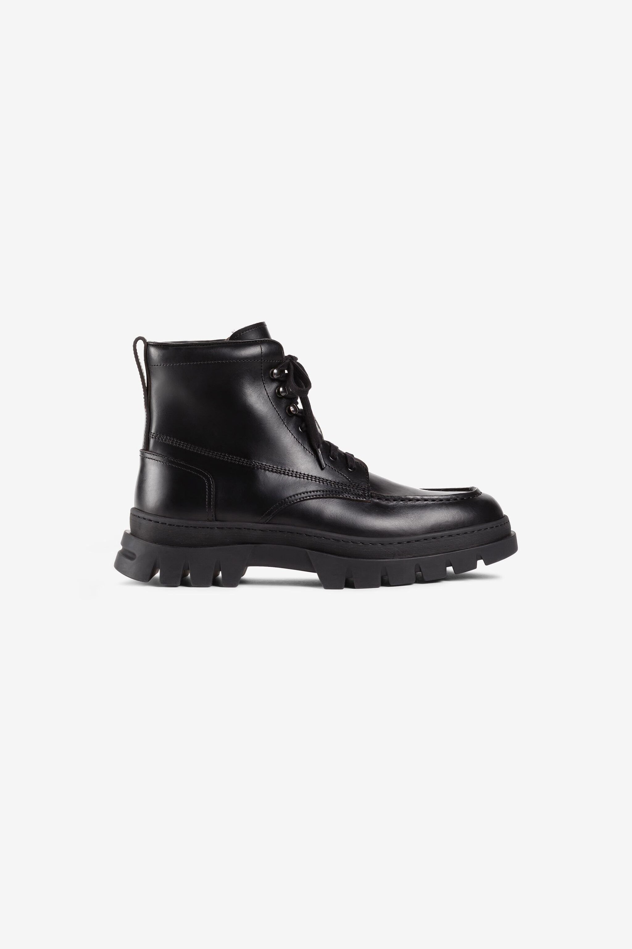 RC Tiger Tooth Leather Boots Black PRS003-PZ099