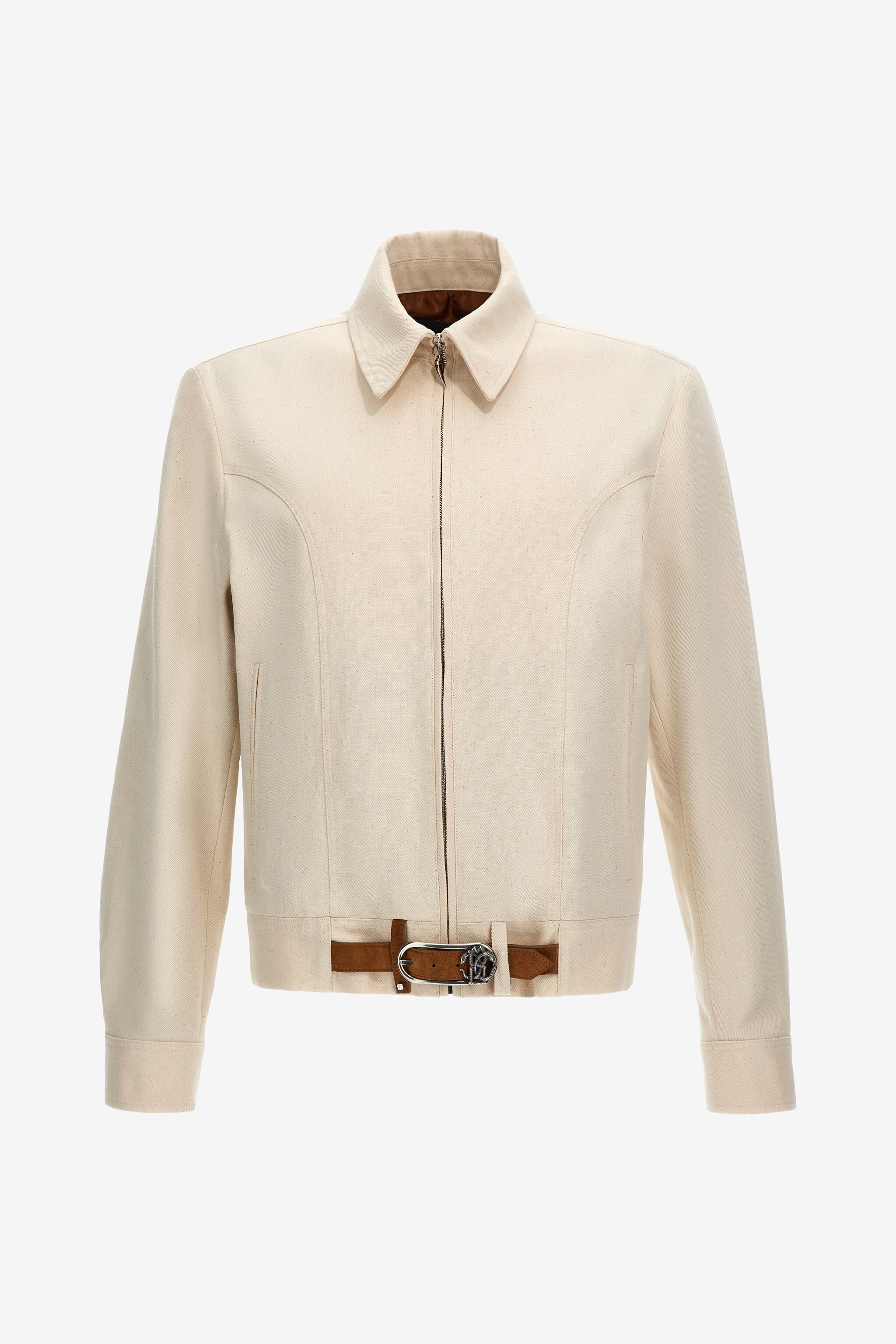 RC Cotton Jacket with Buckle Ivory SRT467-FN064