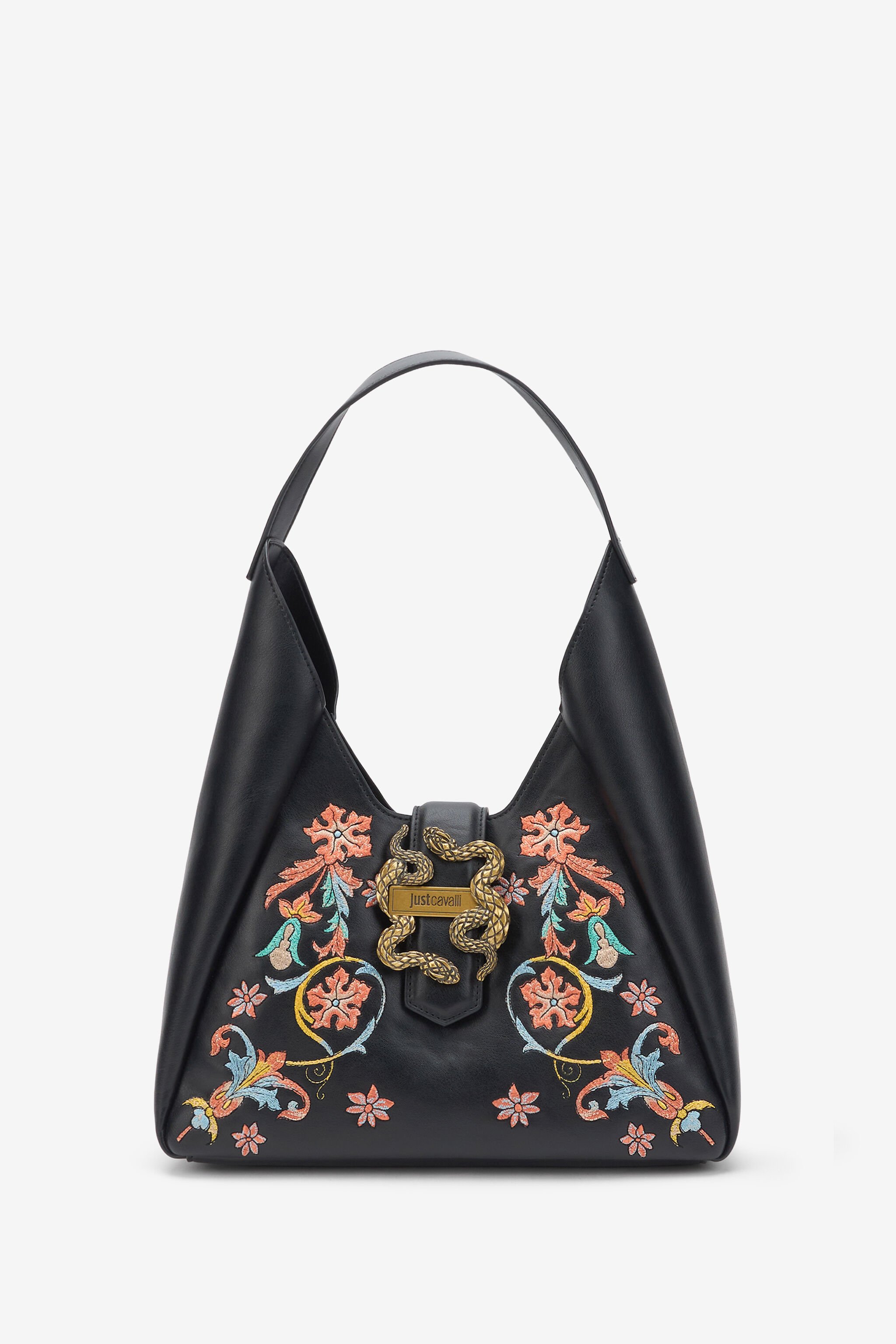 JC Shoulder Bag with Persian Tarot Embroidery BLACK WFB031-WF361