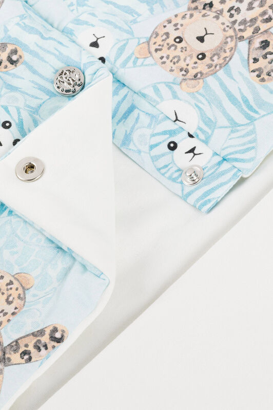 JU Teddy Bear-Print Baby Nest JU Teddy Bear-Print Baby Nest Light blue RJT802-JFG79