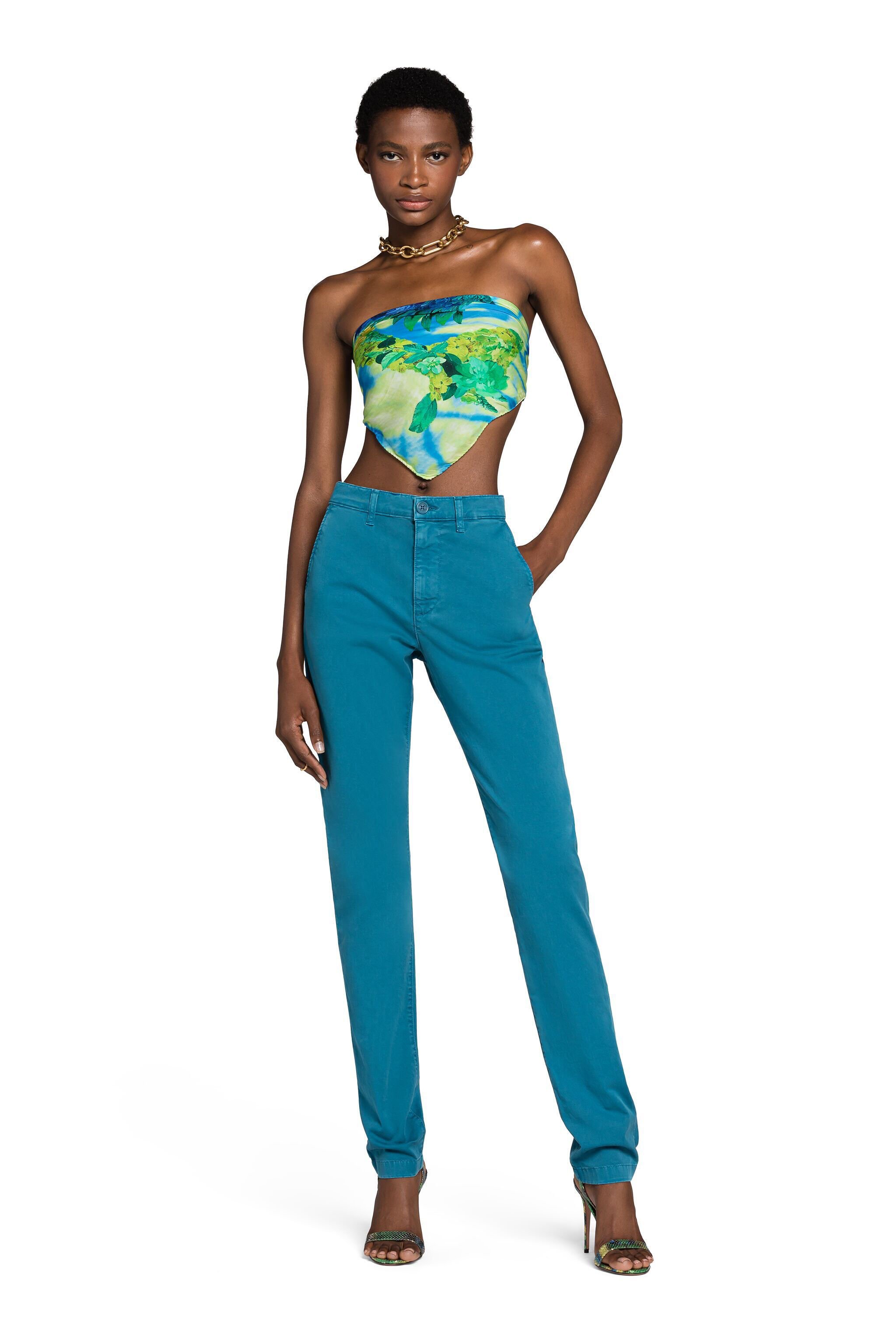RC Skinny-Leg Trousers Bleu clair KOT20B-CE048