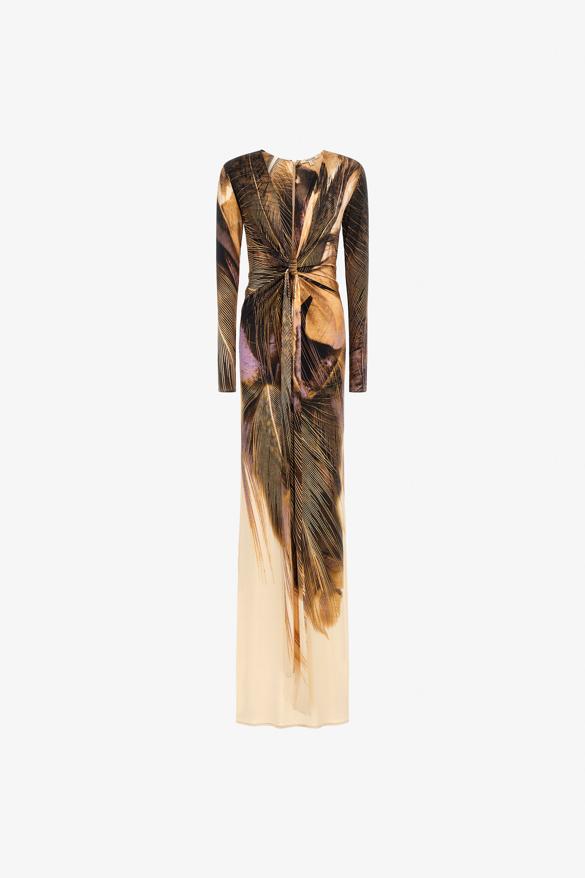 RC Savage print long dress Light Brown SWT152-JRL73