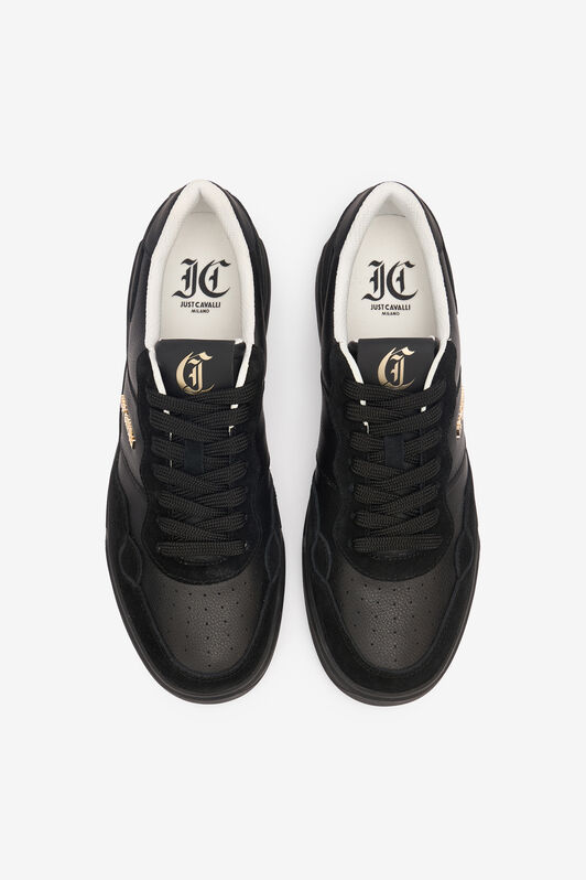 JC Lace-Up Sneakers With Monogram And Logo Black UFS016-UF291