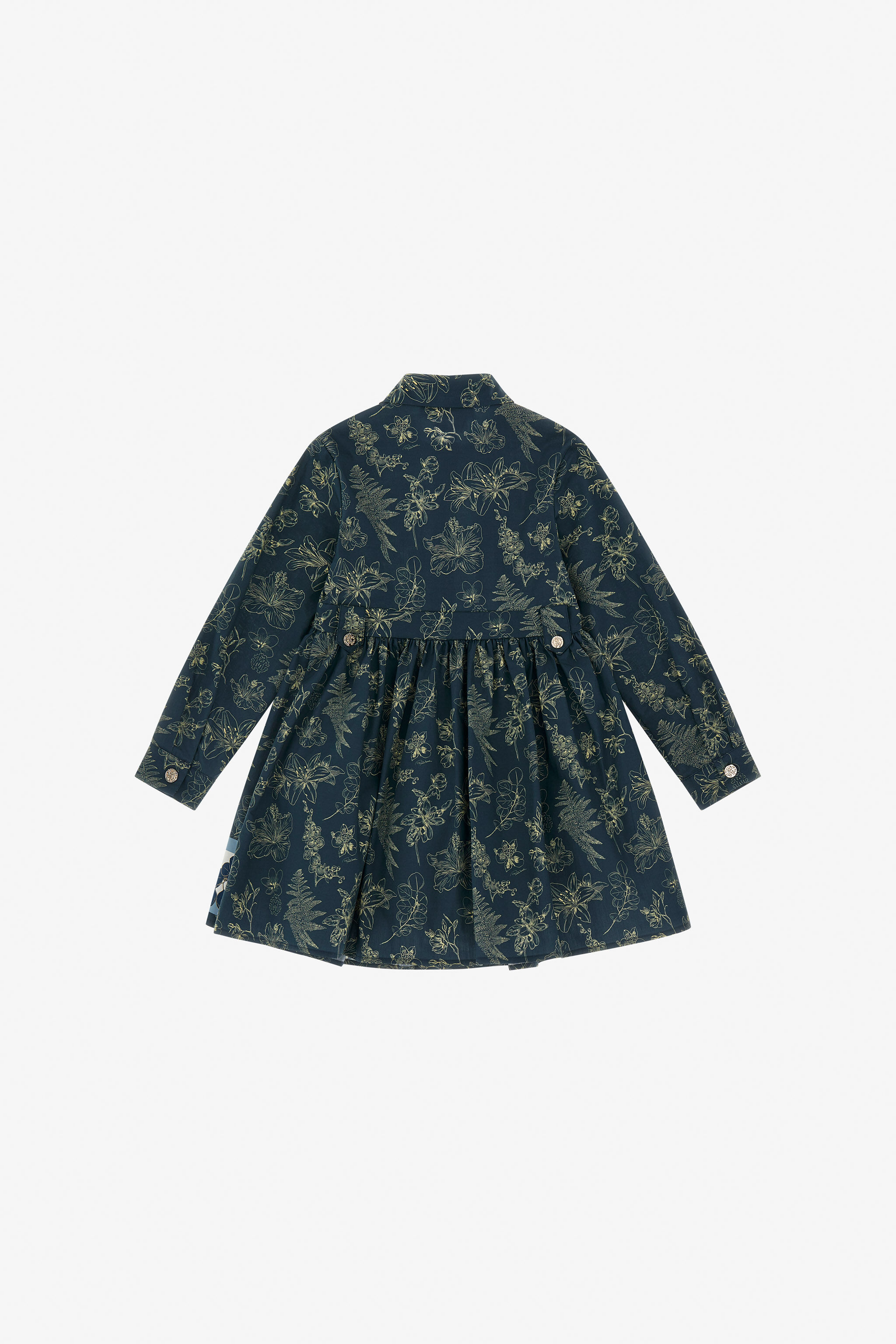 JU Shirt Dress With Floral Dance Print Blue TJT10K-7MM08