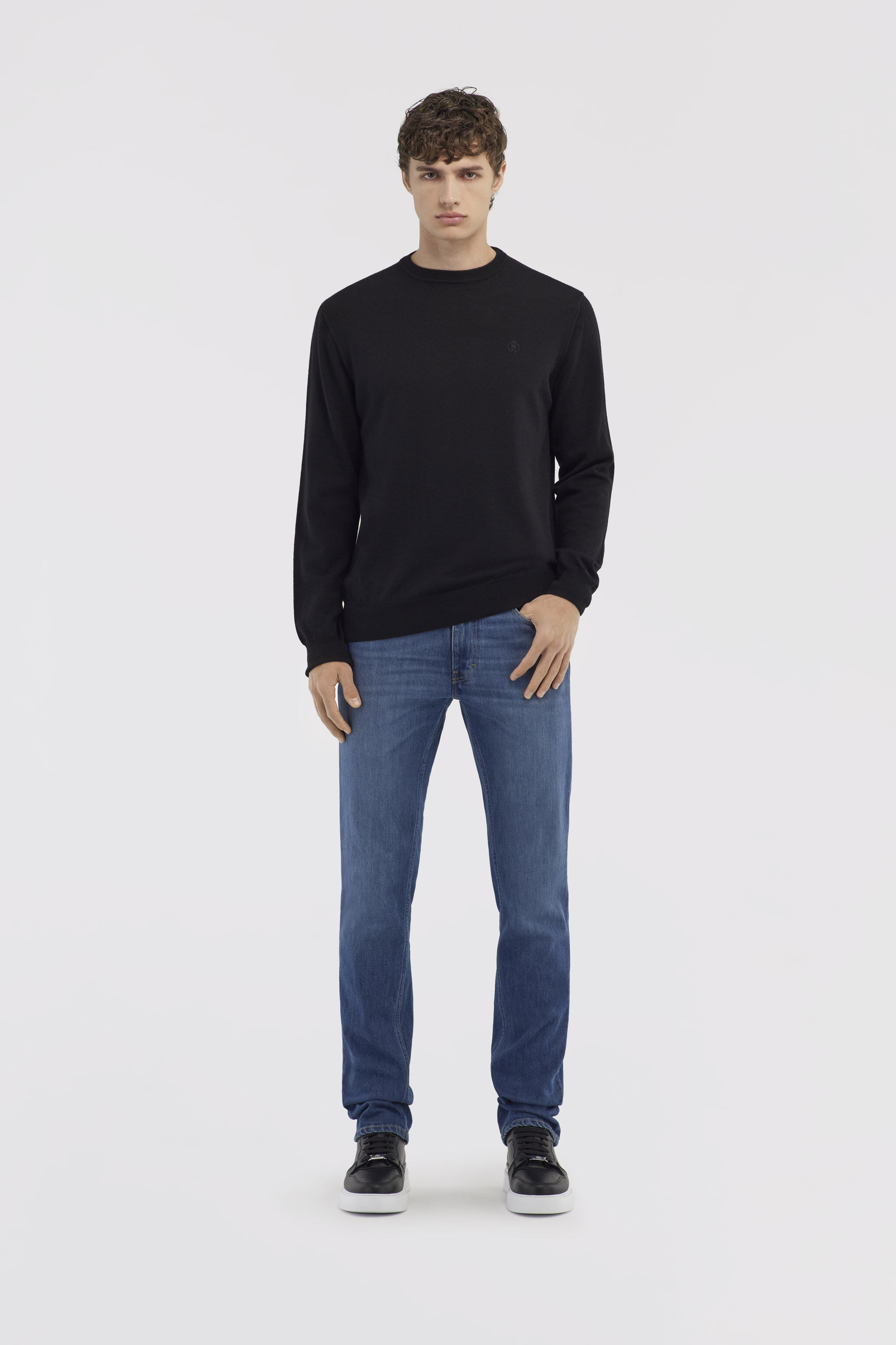 RC Maglione girocollo RC Nero NOM01B-MQ030