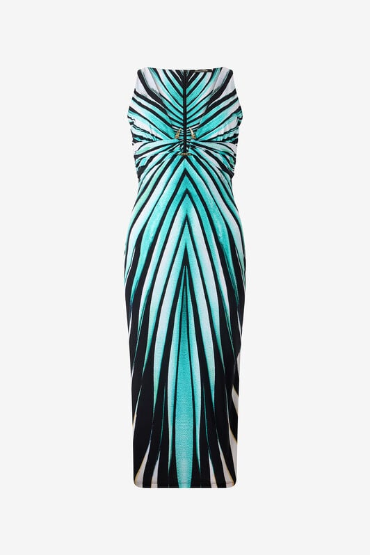 RC Ray Of Sea Print Dress Midi Light blue VKT100-LNM33