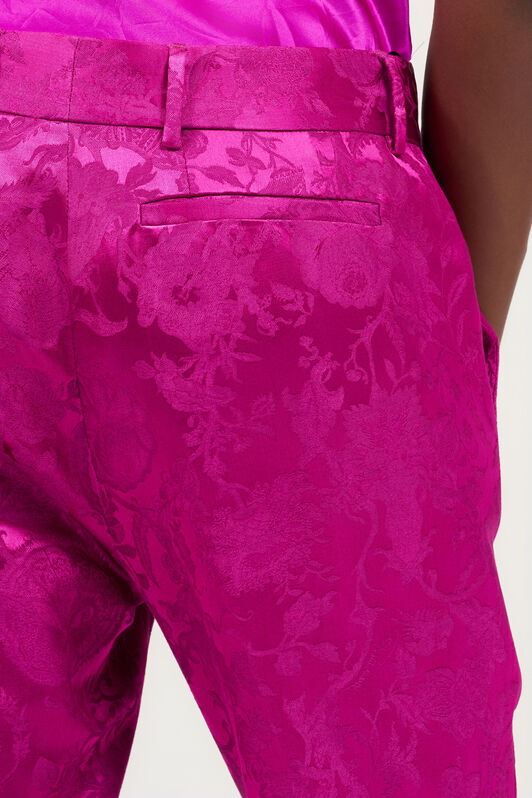 RC Flared Trousers with Florentine Flowers Jacquard Pattern RC Flared Trousers with Florentine Flowers Jacquard Pattern FUCHSIA WQT207-TJ033
