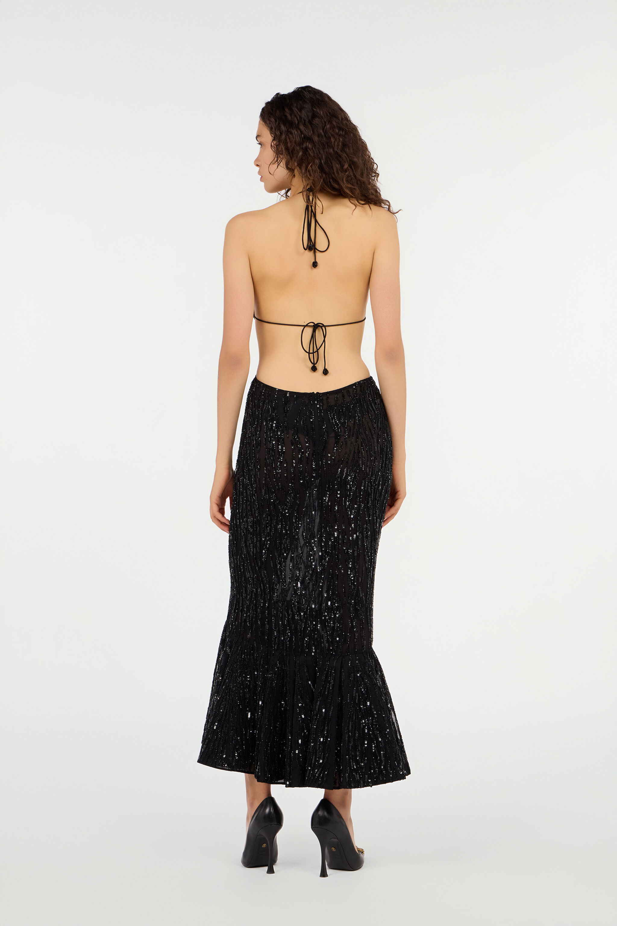 RC Elegance Sequin Dress NERO VWR148-RP001
