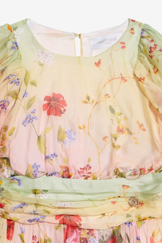 JU Miami Flowers Print Dress GREEN/FUXIA WJT11I-CTR64