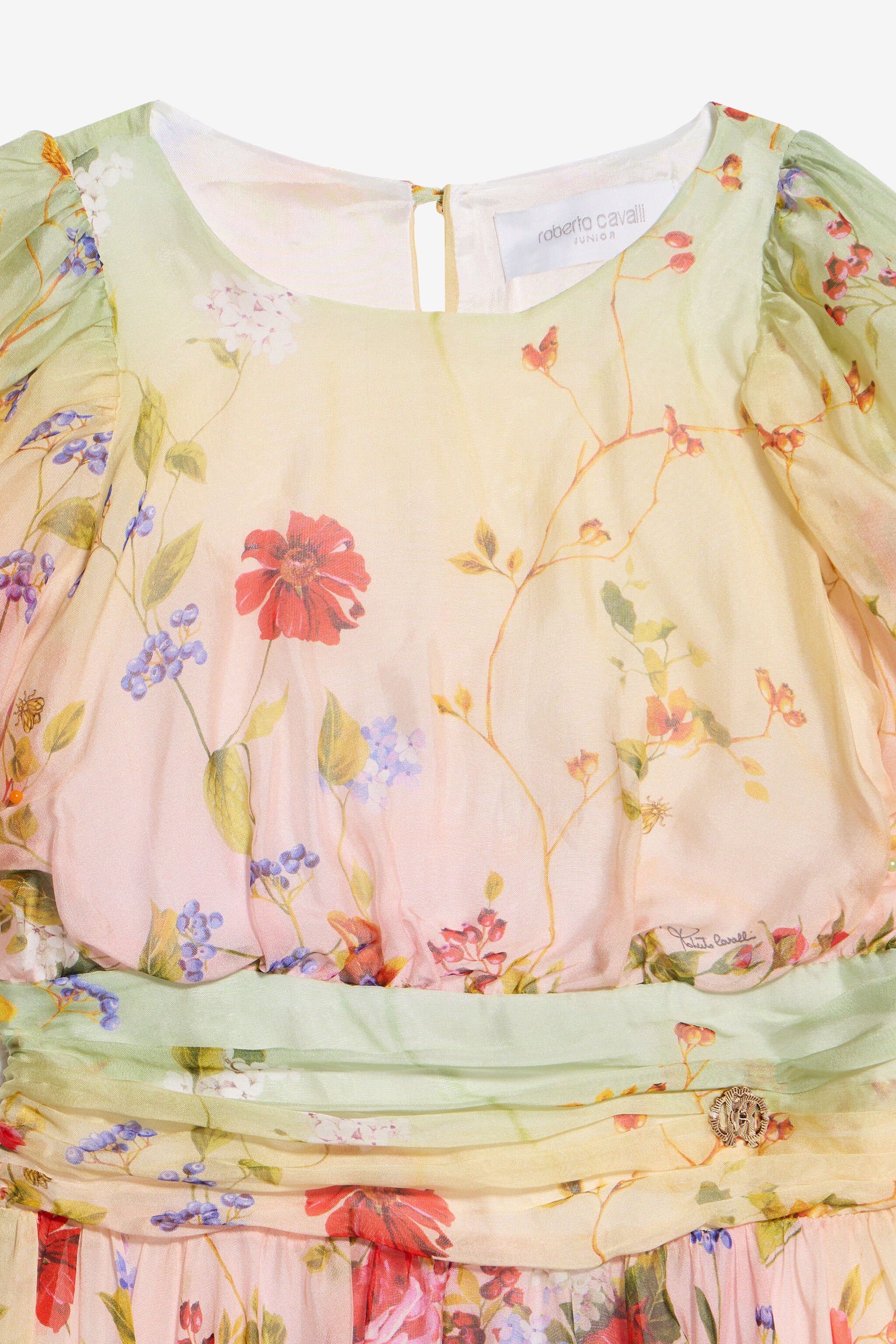 JU Miami Flowers Print Dress GREEN/FUXIA WJT11I-CTR64