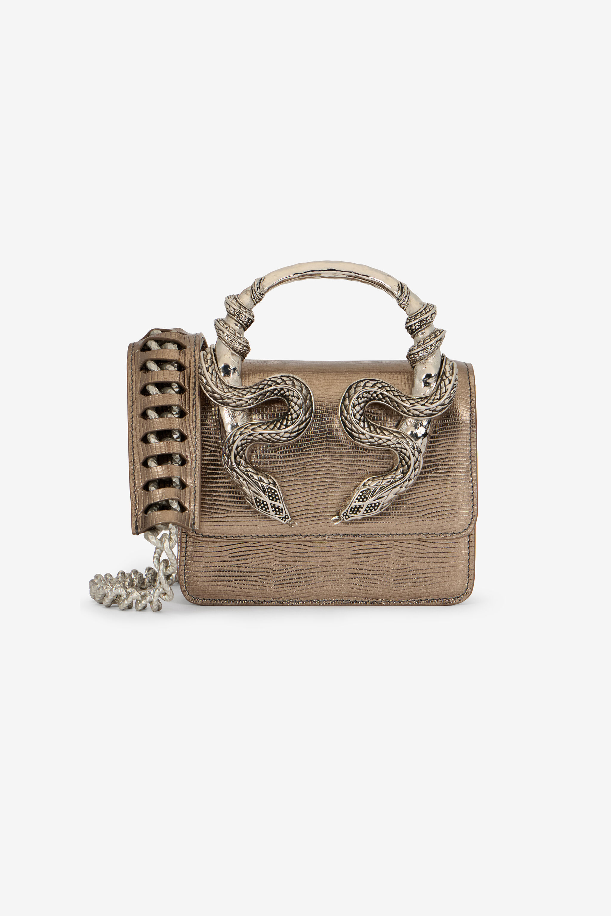 Serpentine Bag in SILVER for Women | Roberto Cavalli®