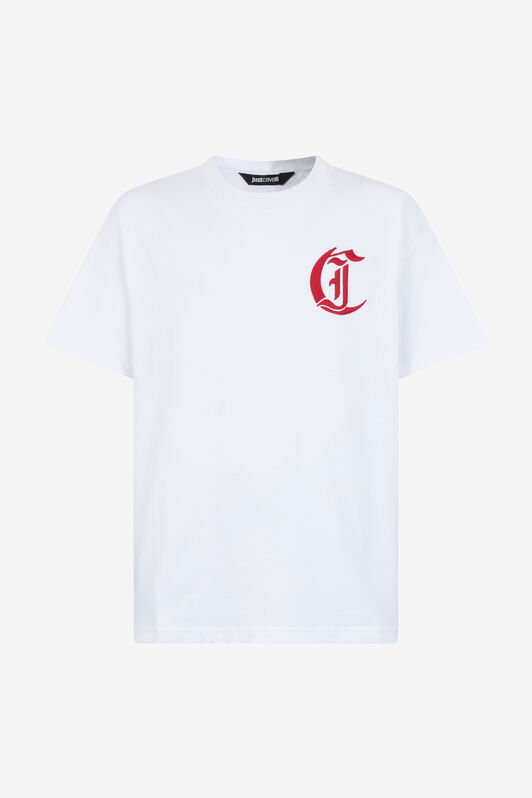 JC T-Shirt With JC Monogram JC T-Shirt With JC Monogram White TFT039-TF056