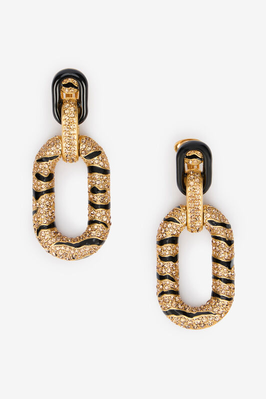 RC Orecchini Pendenti Dorati Con Tiger Skin Oro VKG011-AM011