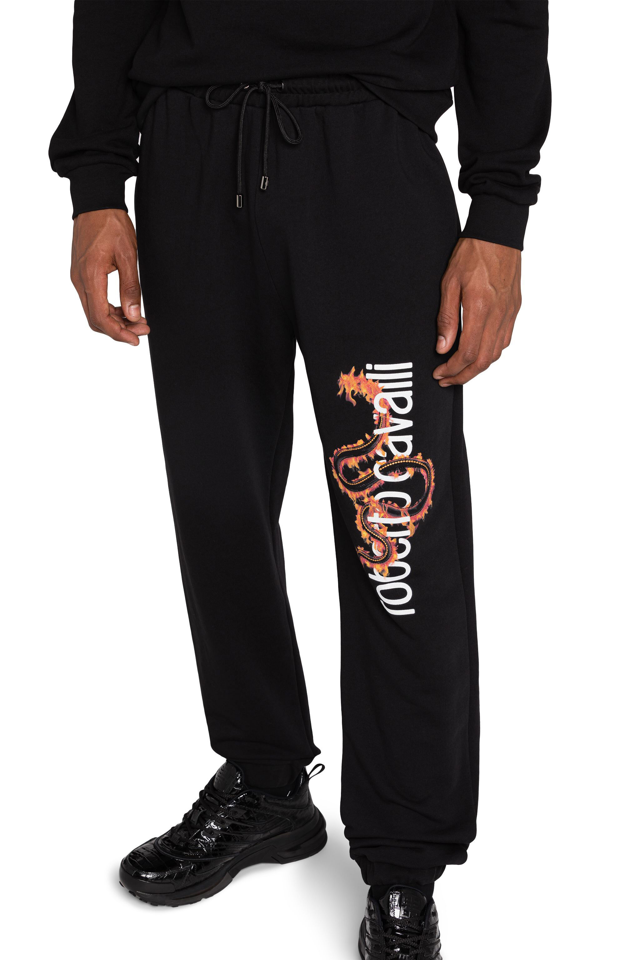 RC Snake Logo-Print Cotton Sweatpants Black IS7211-CF050