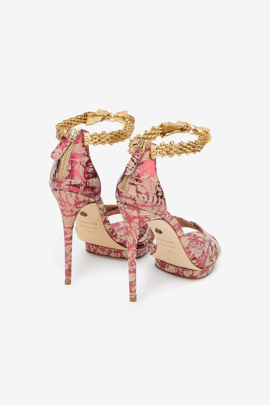 RC Roar Burgundy Laminated Leather Sandal RED SKS132-PG012