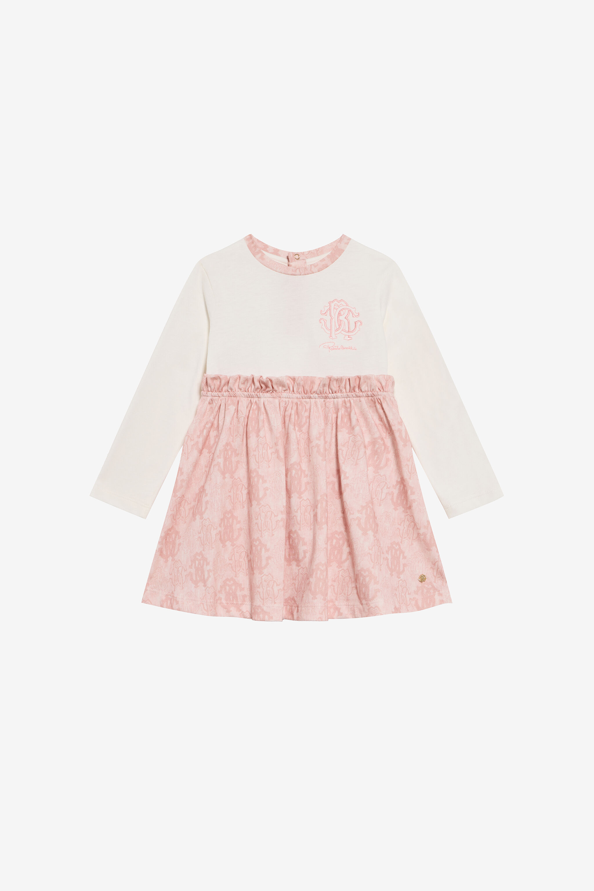 JU Monogram RC Print Cotton Dress MILKY WHITE TJT106-JD001