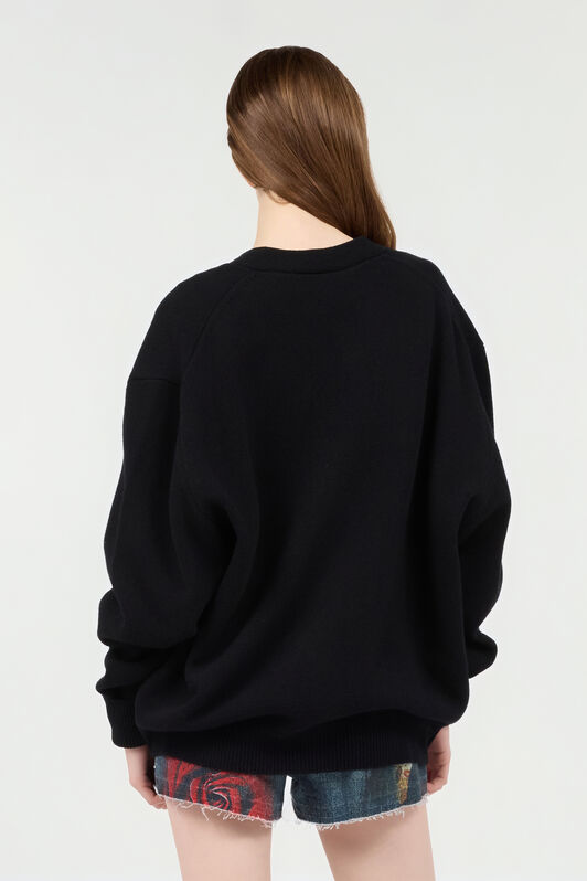 RC Cardigan with Gold Buttons Black TKM906-MQ001
