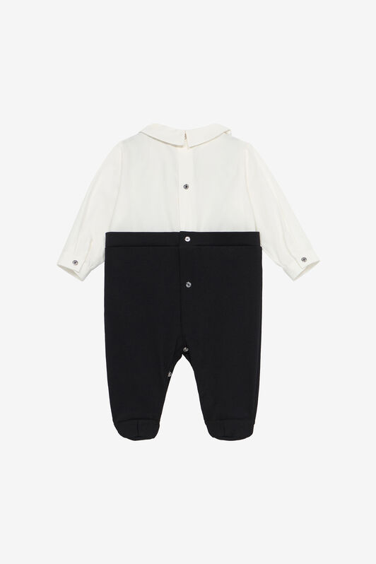 JU Strampelanzug Mit Latzhose Und Fliege Schwarz UJT825-JD001