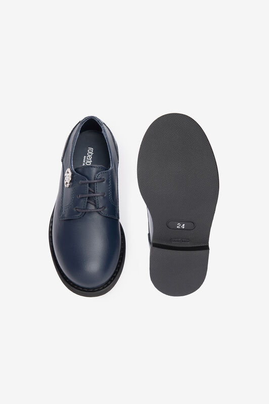 JU Lace-Up Loafers With RC Monogram BLUE NAVY TJS03L-PZJ02