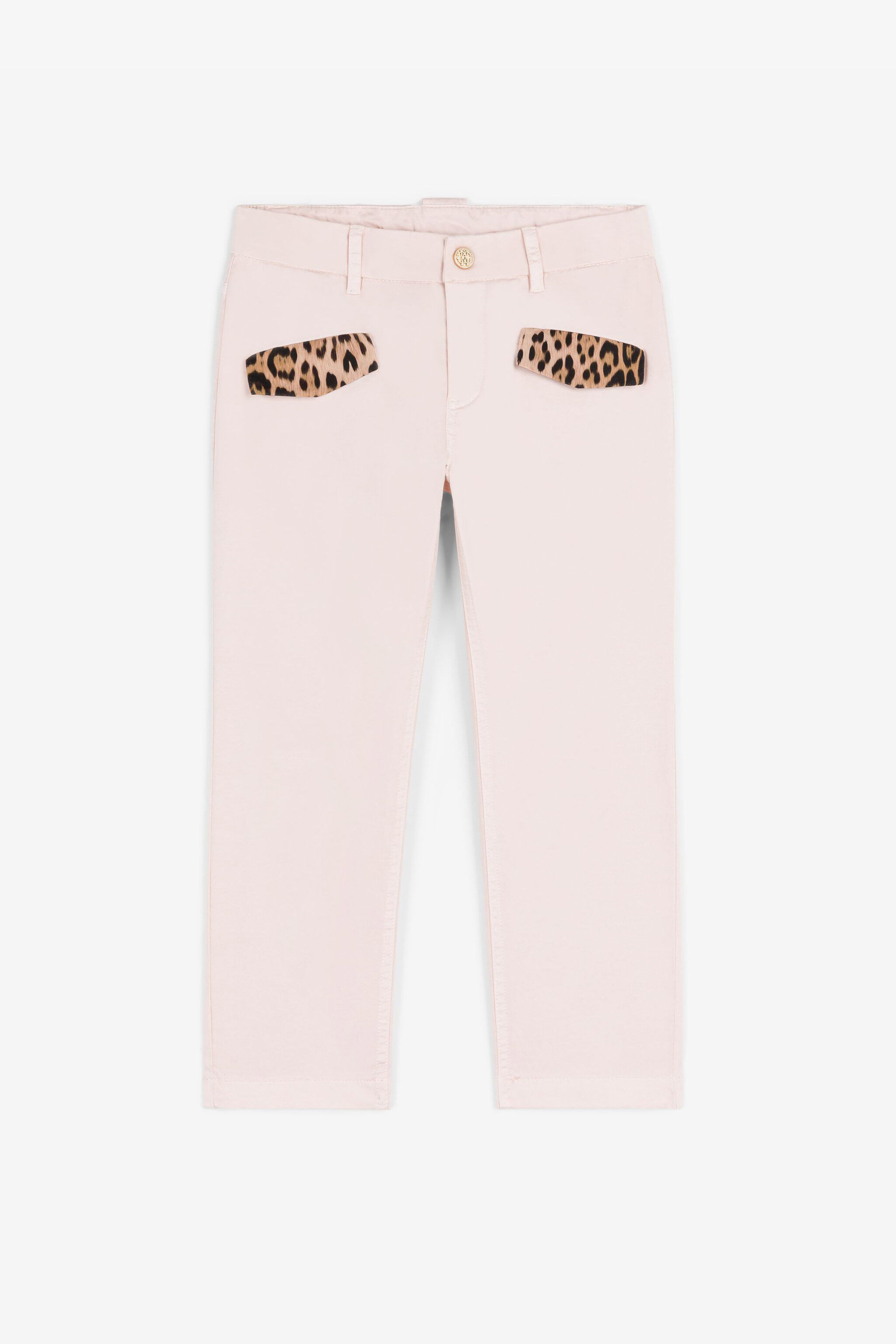 JU RC Monogram-Embroidered Trousers Pink RJT21A-FN012