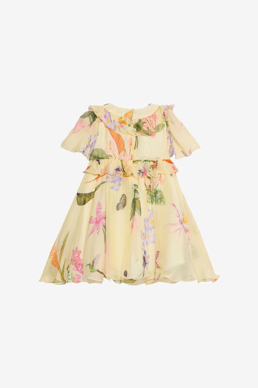 JU Yellow Dress with Tropical Print YELLOW VJT114-2NP32