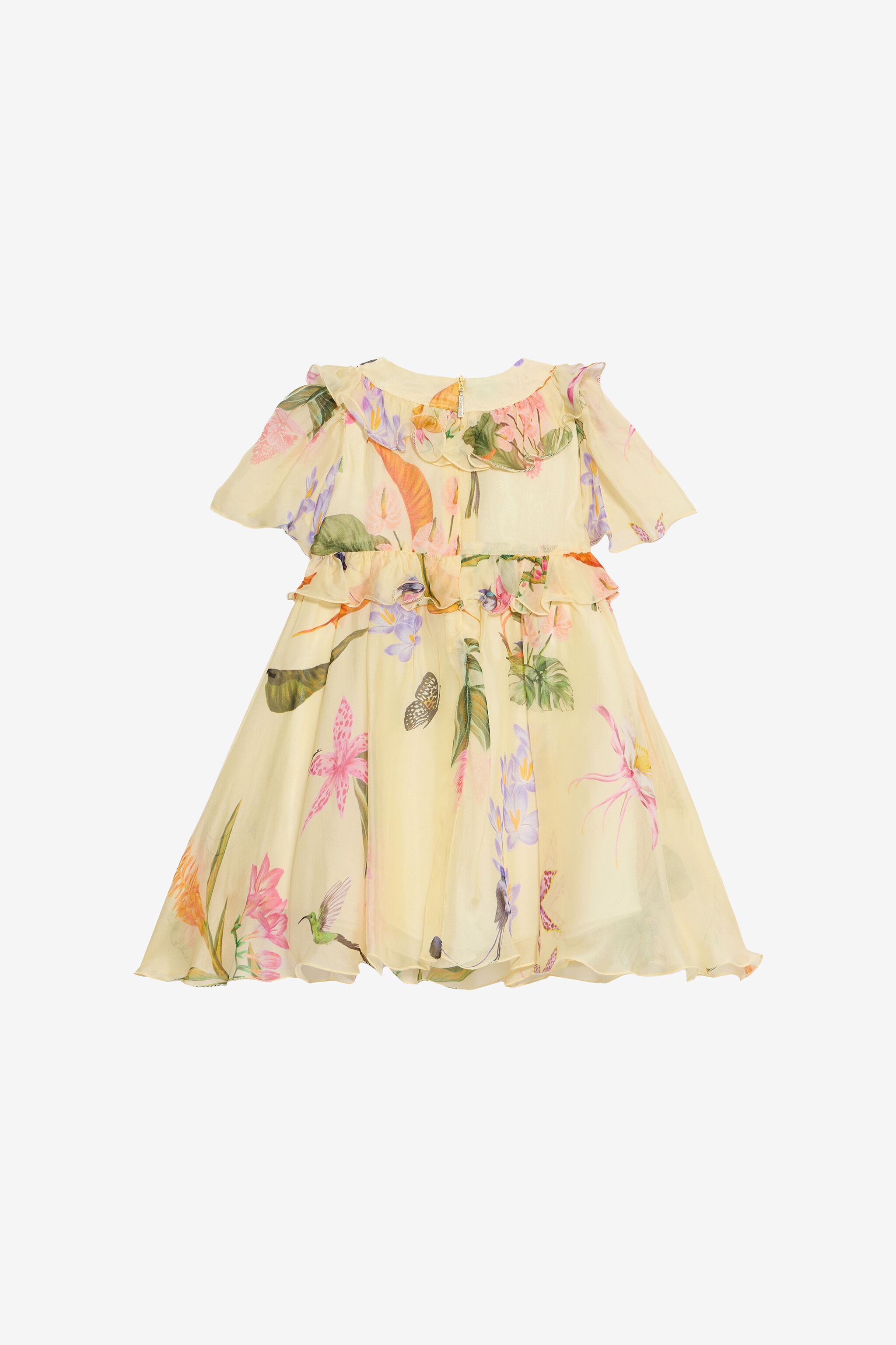 JU Yellow Dress with Tropical Print YELLOW VJT114-2NP32