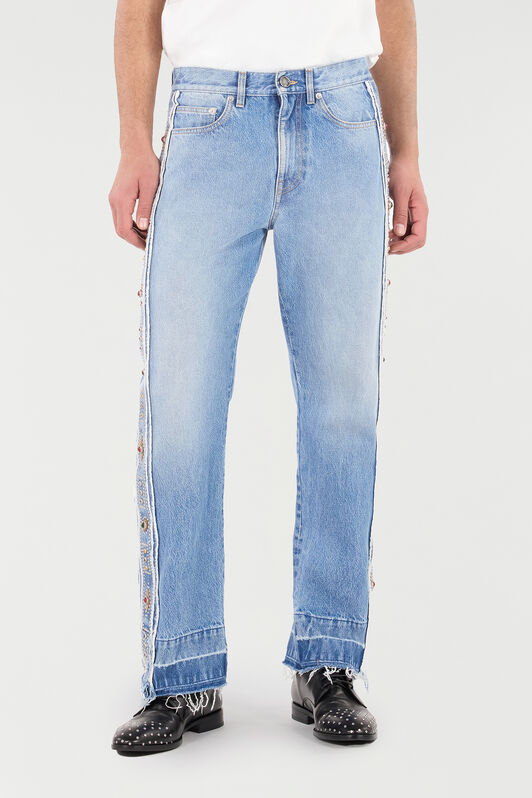 RC Jeans with Stud and Stone Motif RC Jeans with Stud and Stone Motif Bleu clair VRJ208-VT001