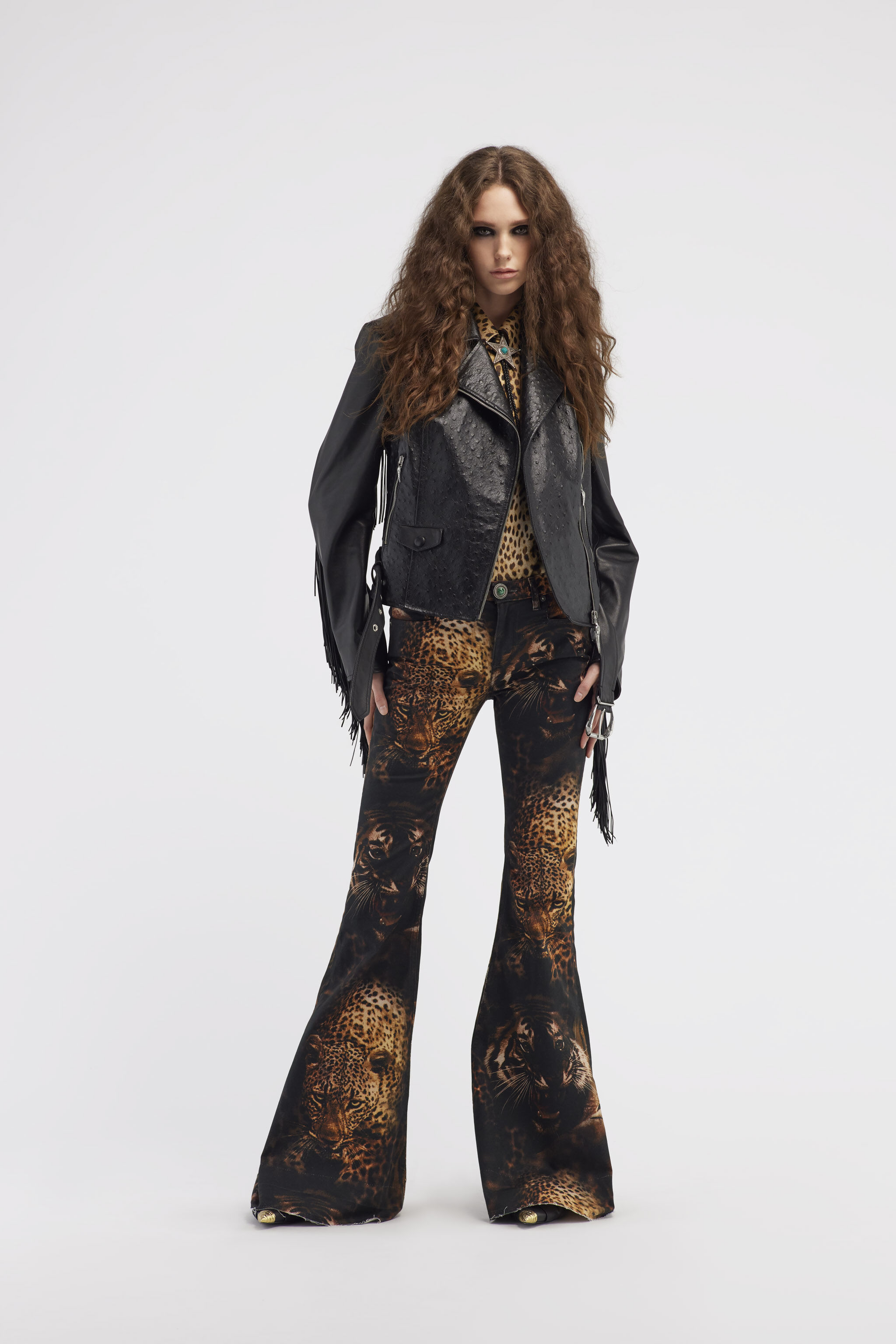 RC Jaguar print jeans Dark brown RWJ205-DAI14