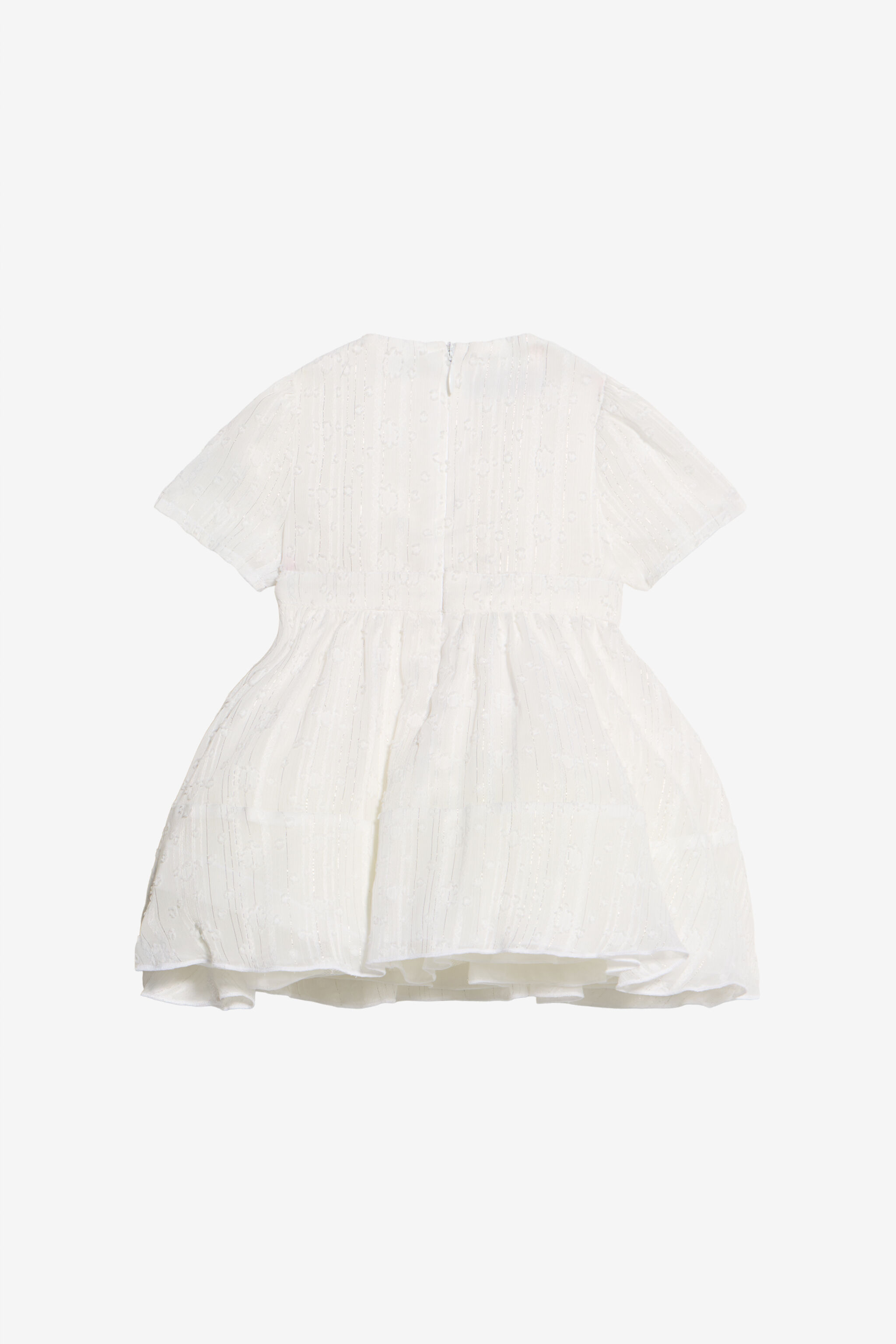 JU Jacquard Kleid In Milchweiß MILKY WHITE WJT112-DJ001