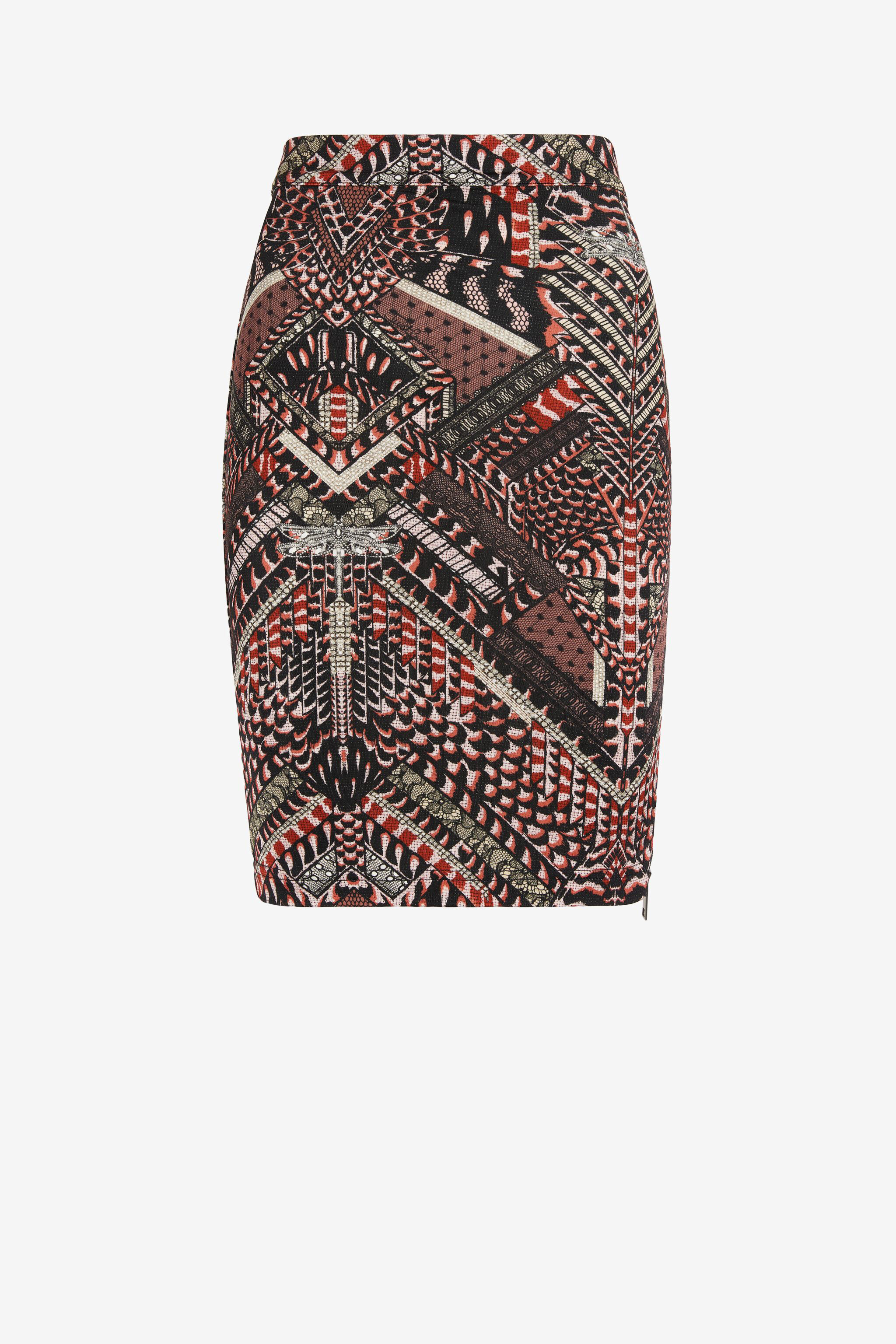 JC Just Cavalli Abstract-Jacquard Pencil Skirt 240S-240S FQLSEJ-ISD8Y