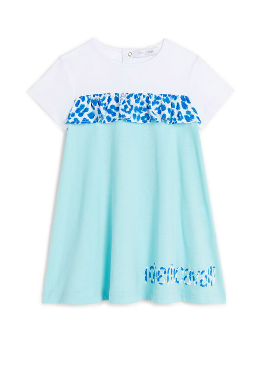JU Robe à logo et imprimé Leopard JU Robe à logo et imprimé Leopard BLUE TEINT MJT152-JV025