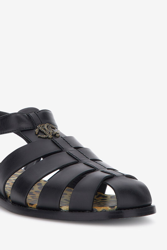 RC Flat sandals Black SRS027-PZA12