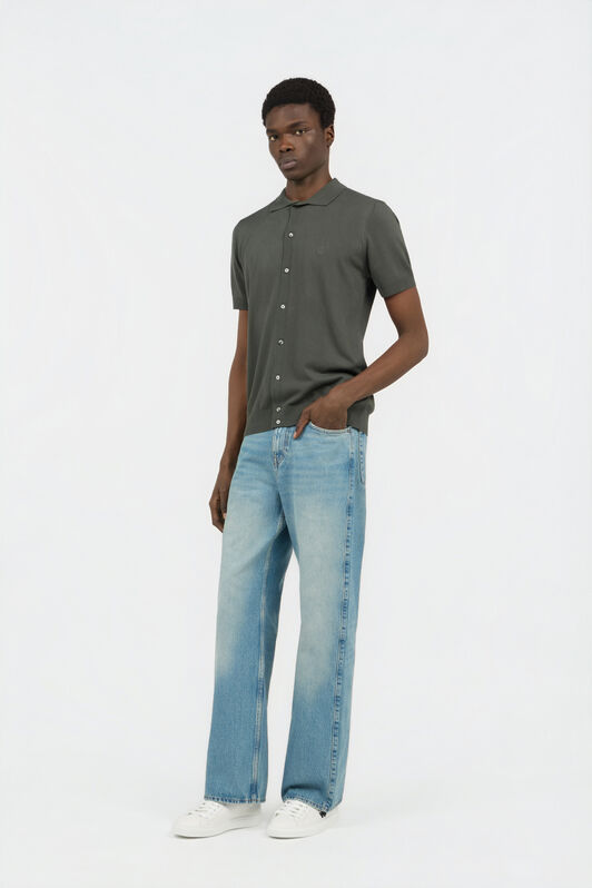 RC Polo Verde de Punto con Monogram RC MILITARY GREEN SOT71D-VI044